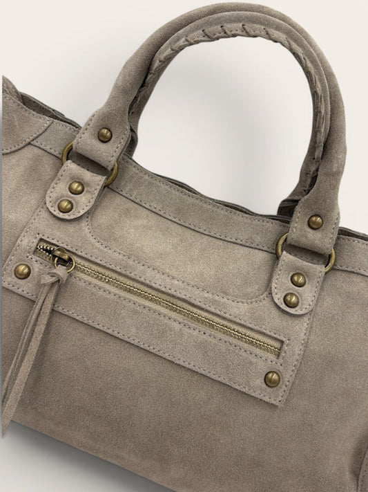 GAGA Sac - Daim Taupe Clair