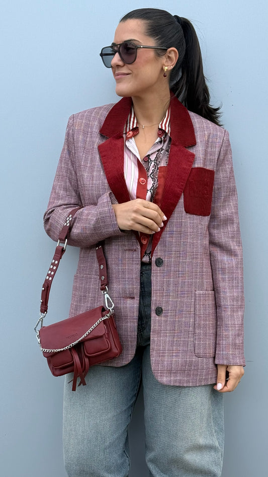 ME369 Veste Tatum Classique à Carreaux - Rouge