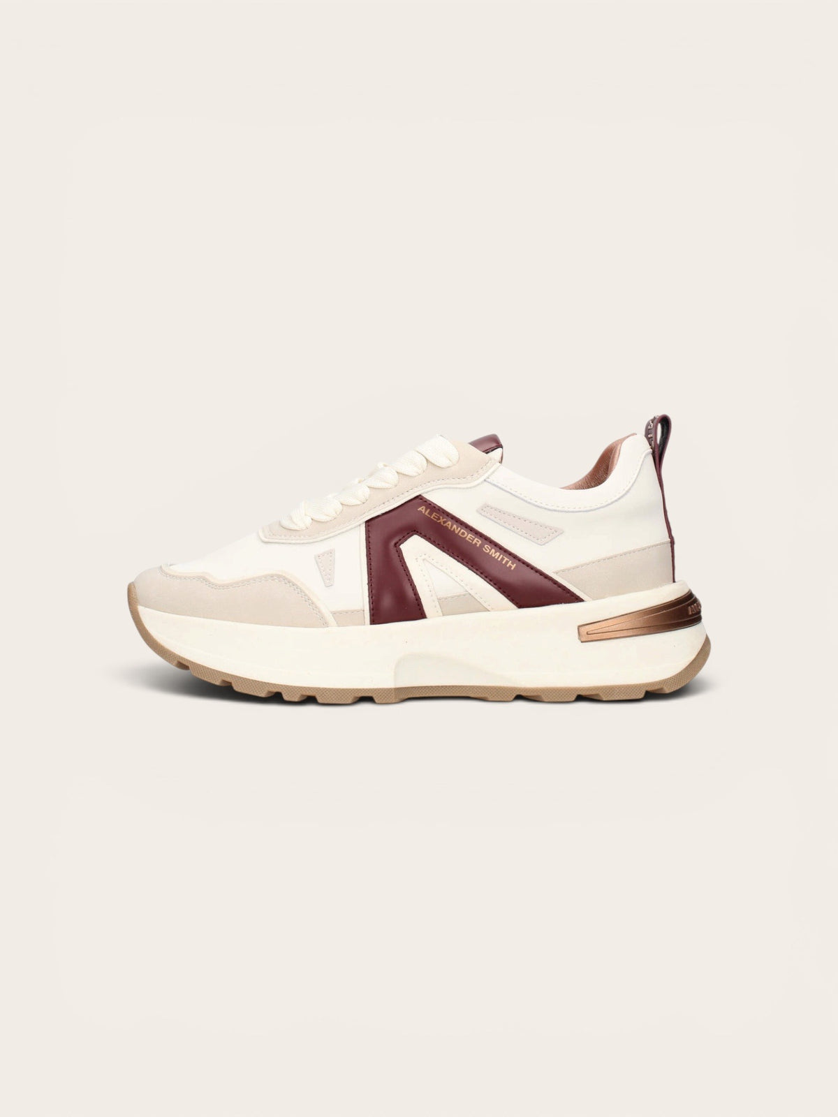 ALEXANDER SMITH Basket Liverpool - Off White Burgundy