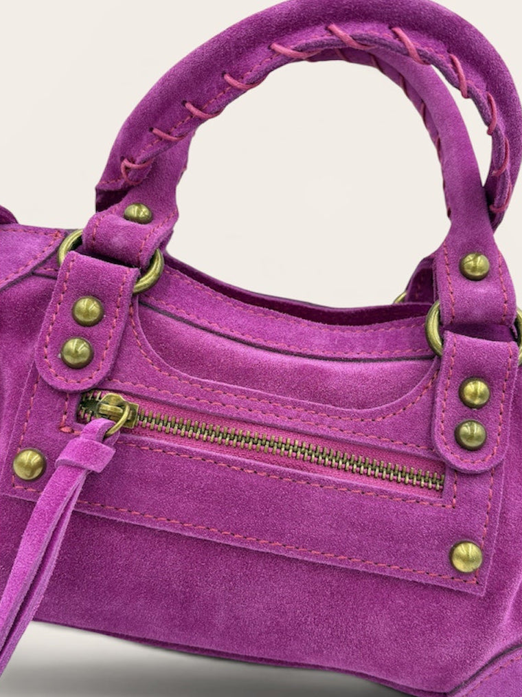 Gaga mini bag mauve suede E2630PA00BE