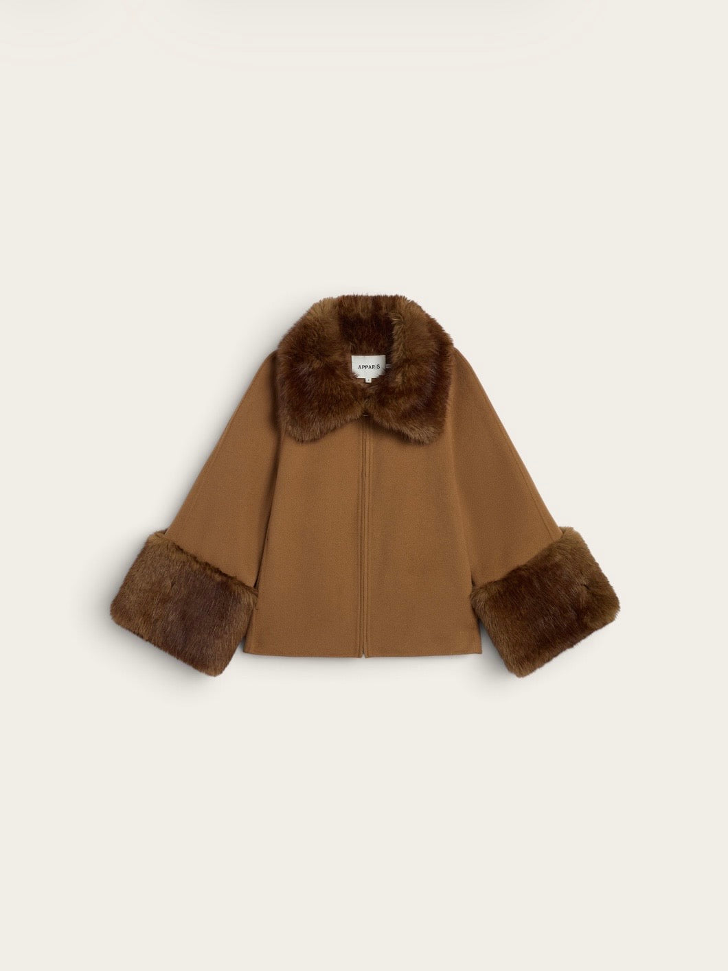 APPARIS Veste Judie Laine - Camel / mink