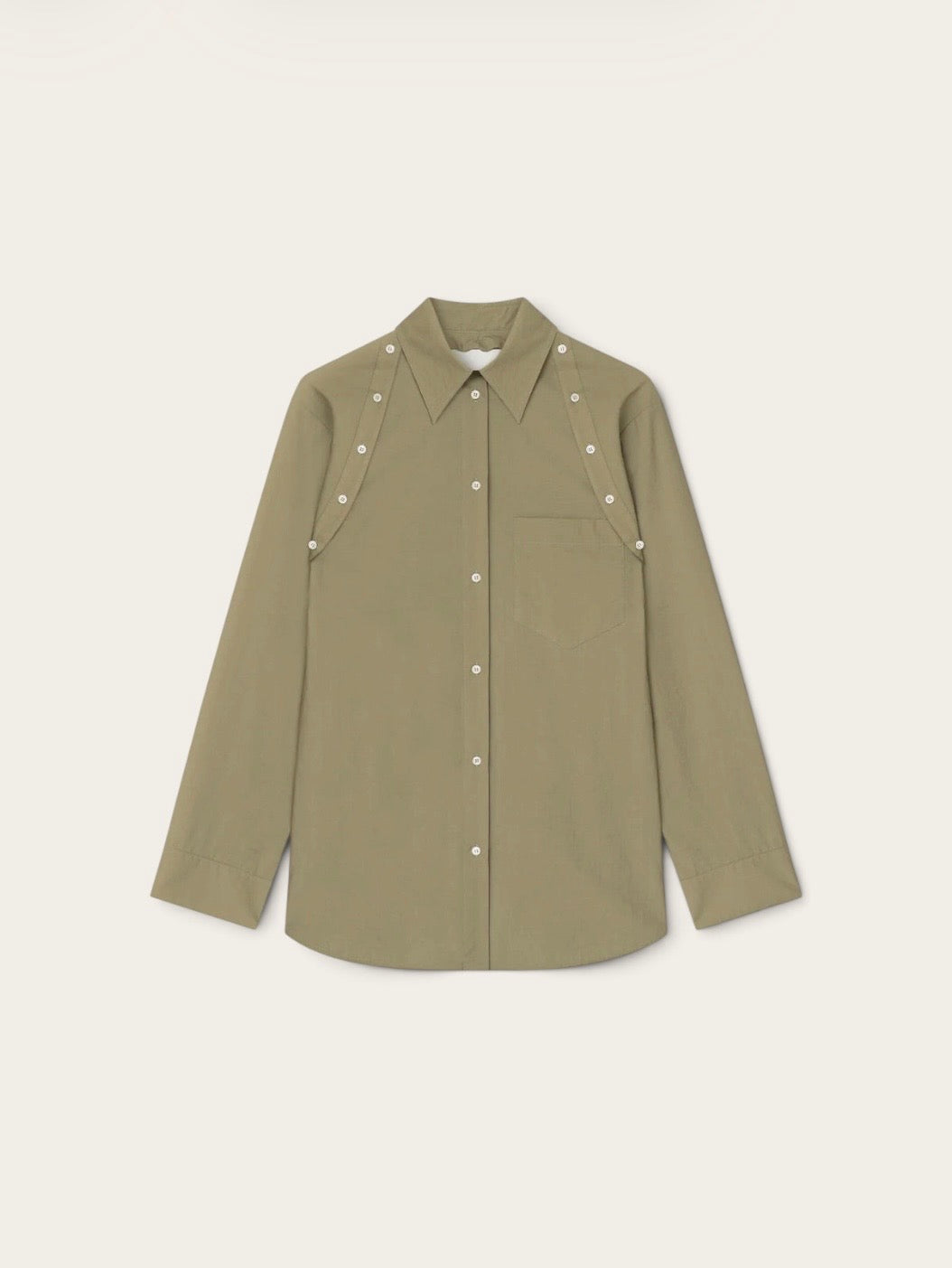 NANUSHKA Chemise Nananda - Moss Light Green