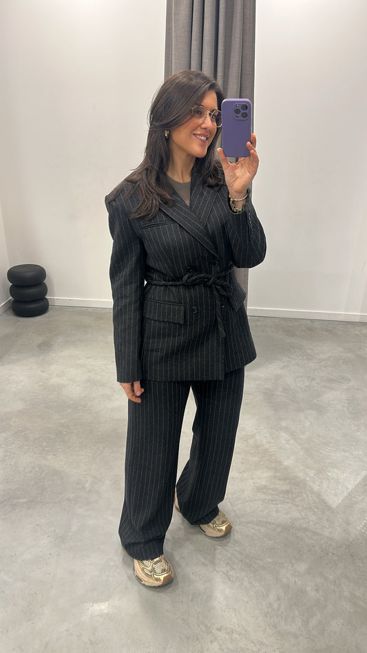 NANUSHKA Pantalon Arvenn - Noir and Gris