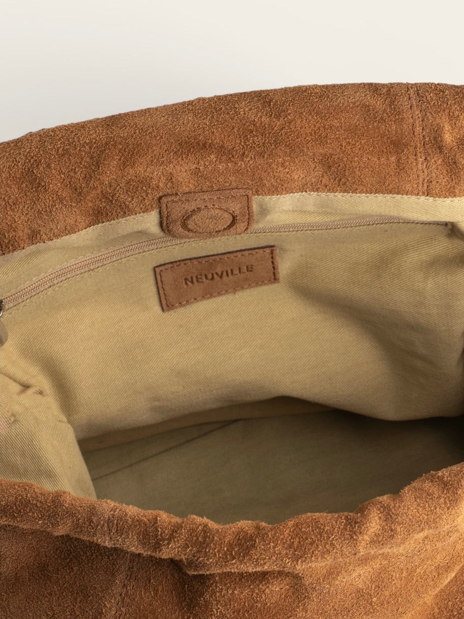 NEUVILLE Bag Elliot Suede - Caramel