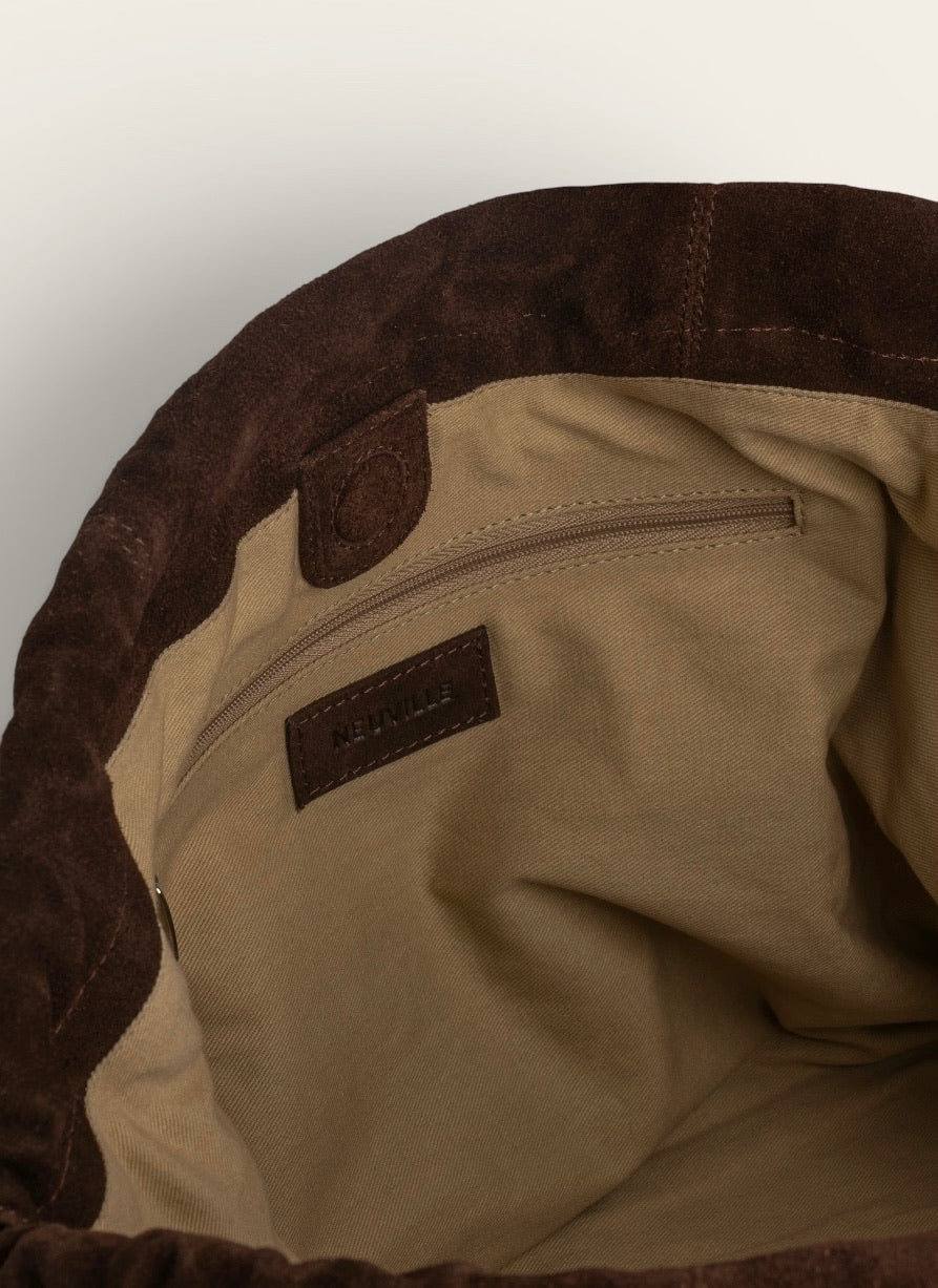 NEUVILLE Sac Elliot - Suede Brun