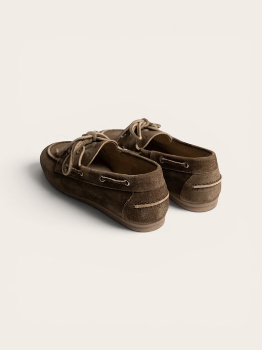 POSA Mocassins Daim Brossé - Brun foncé