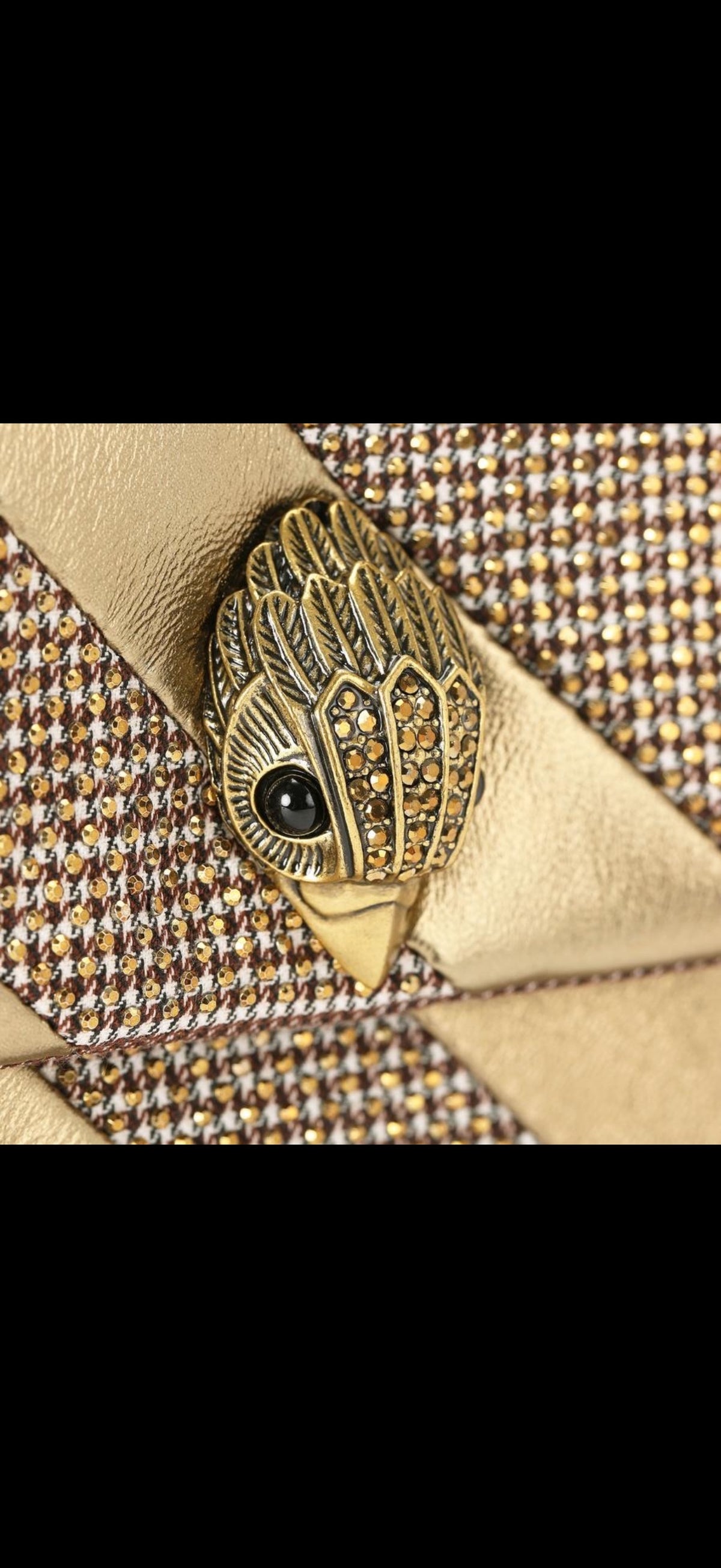 KURT GEIGER Bag Leather/F Abric - Gold/Bronze