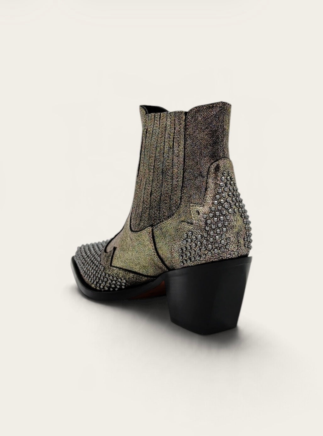 LAURA BELLARIVA Bottines 3244R Metal Inox Argenté