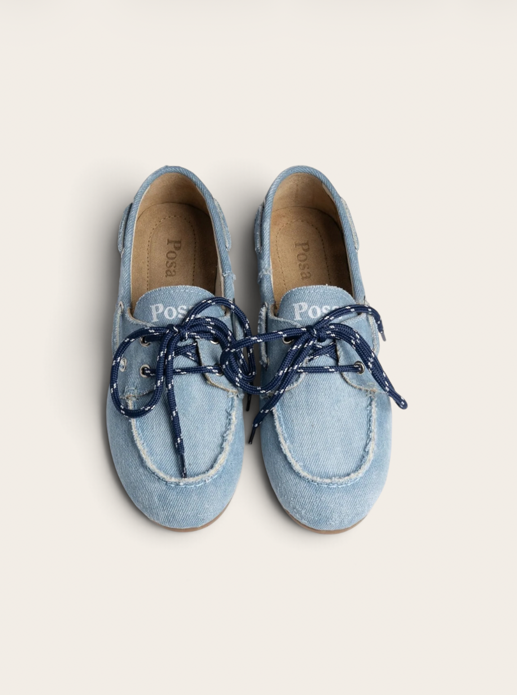 POSA Mocassin Bateau Brossé - Jeans Clair