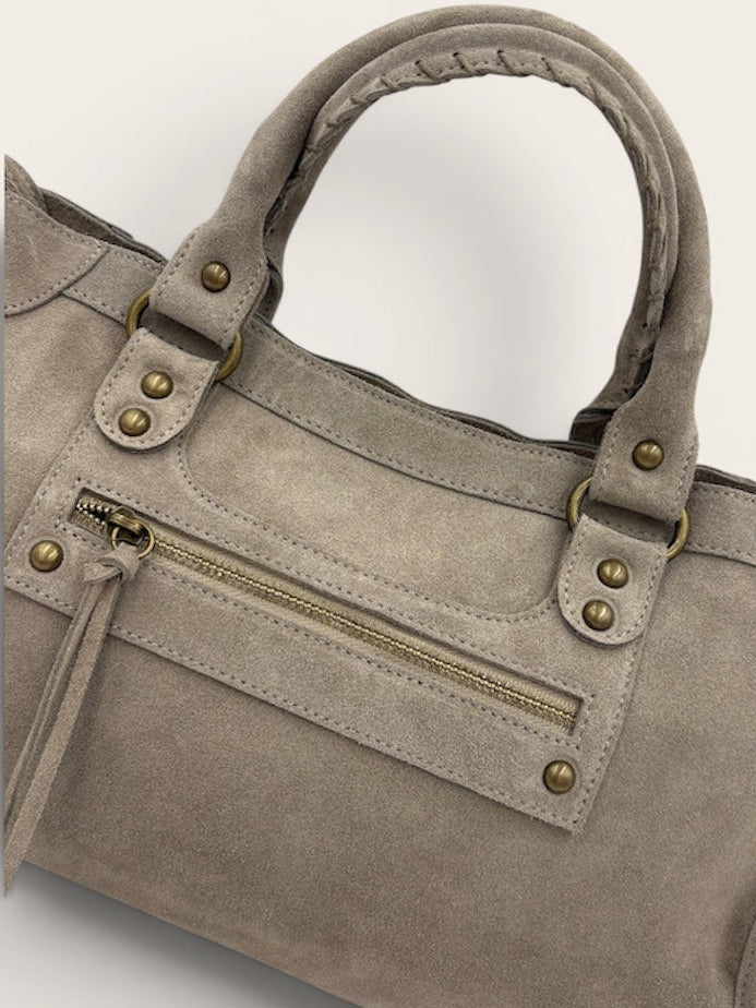 GAGA Sac - Daim Taupe Clair