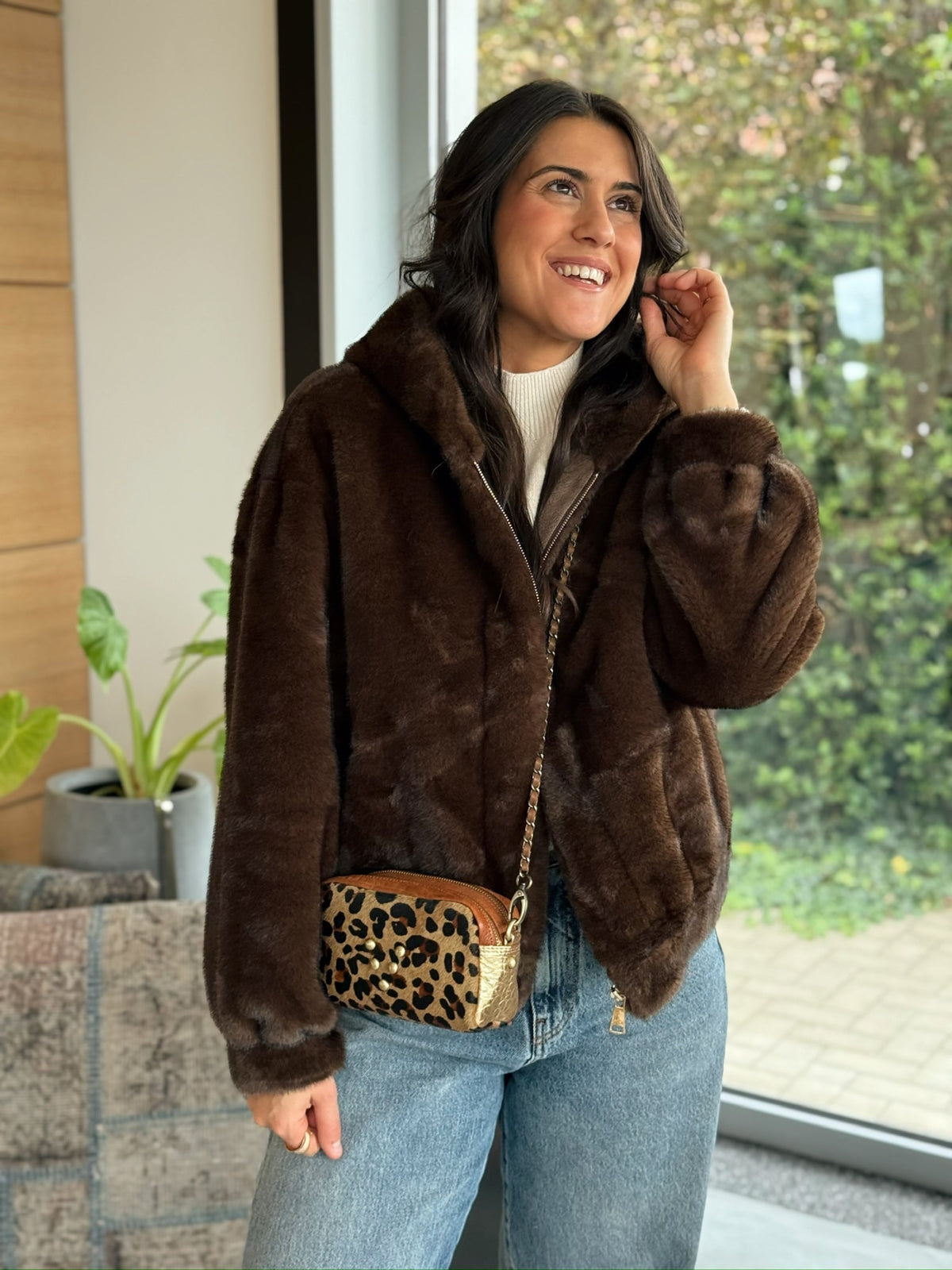 VIRGINIE DARLING Sac Make-me Up Petit - Pony Leopard