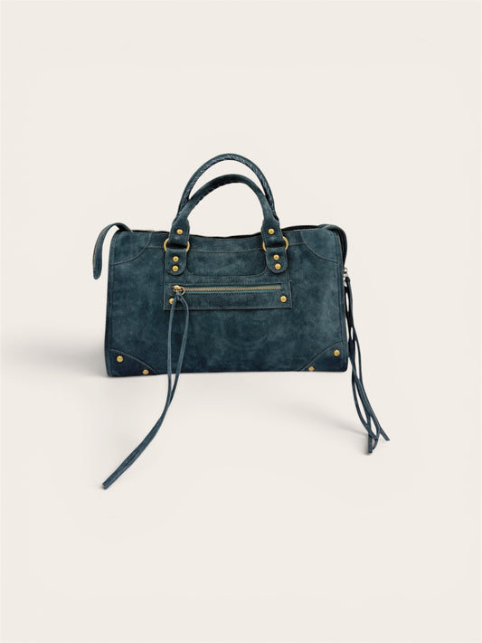GAGA Sac - Daim Bleu Pétrole