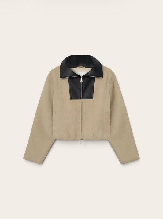 NANUSHKA Veste Alonza - Stone/Black
