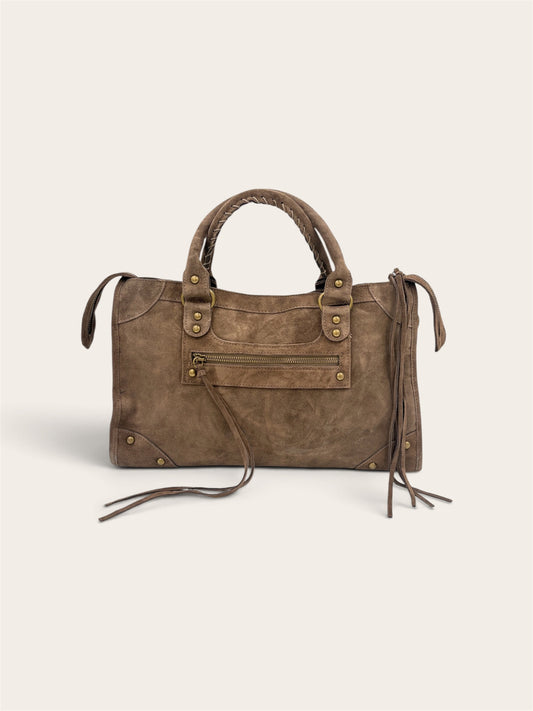 GAGA Sac - Daim Taupe Foncé