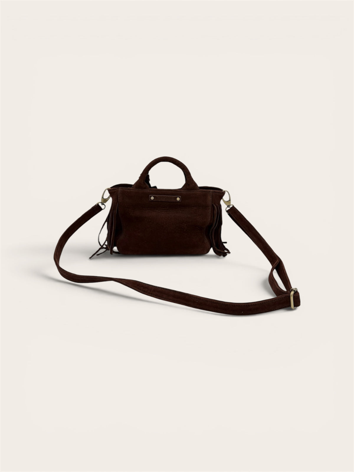 VIRGINIE DARLING Bag Baby Darling Small -  Nubuck Bullé Bois