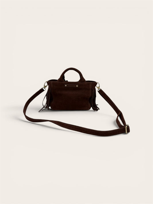 VIRGINIE DARLING Bag Baby Darling Small -  Nubuck Bullé Bois