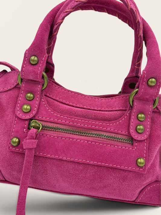 GAGA Mini Sac - Daim Rose Fuschia
