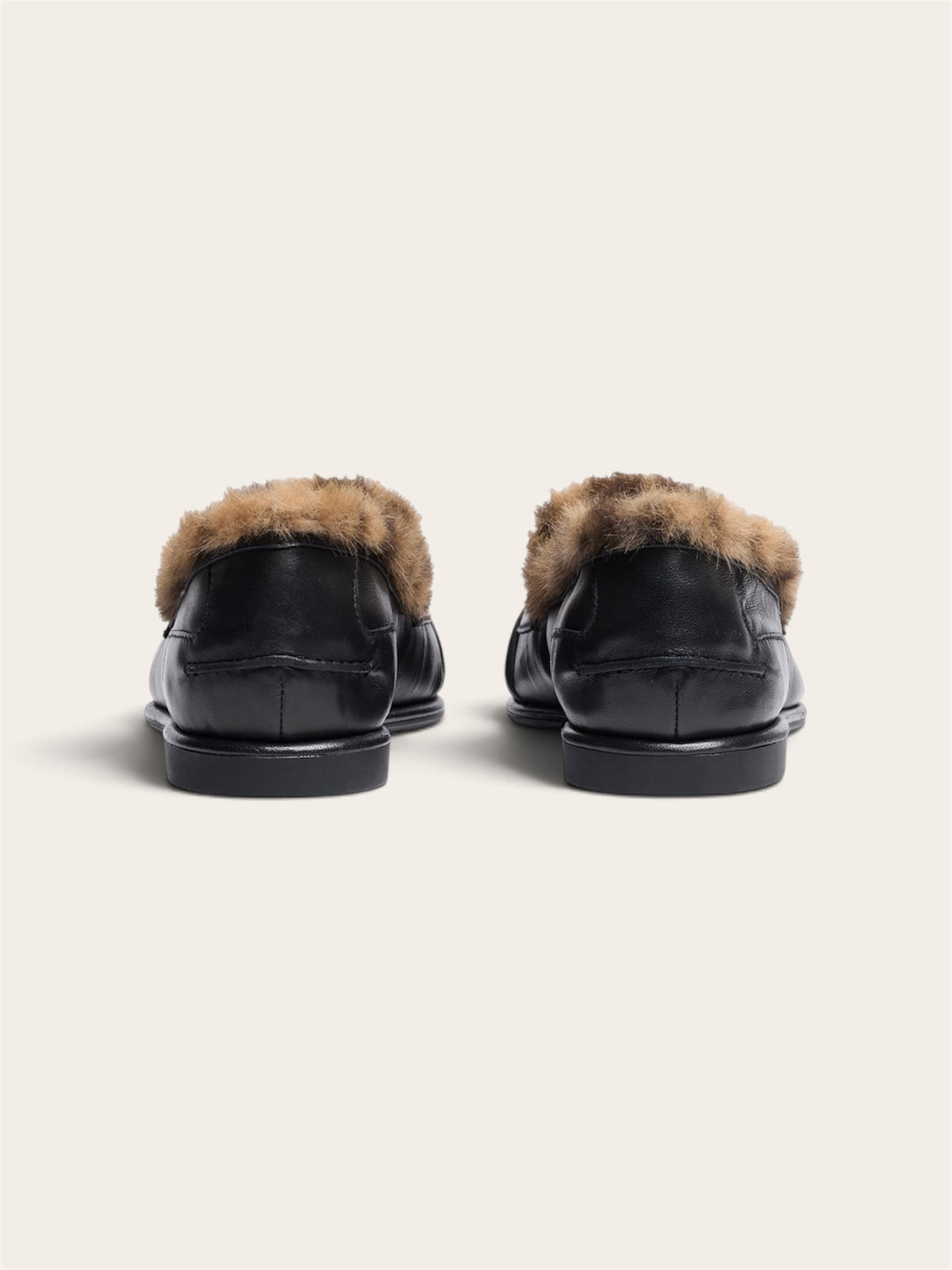 ASH Mocassins Babe Bis Fur - Noir / Fausse Fourrure Léopard