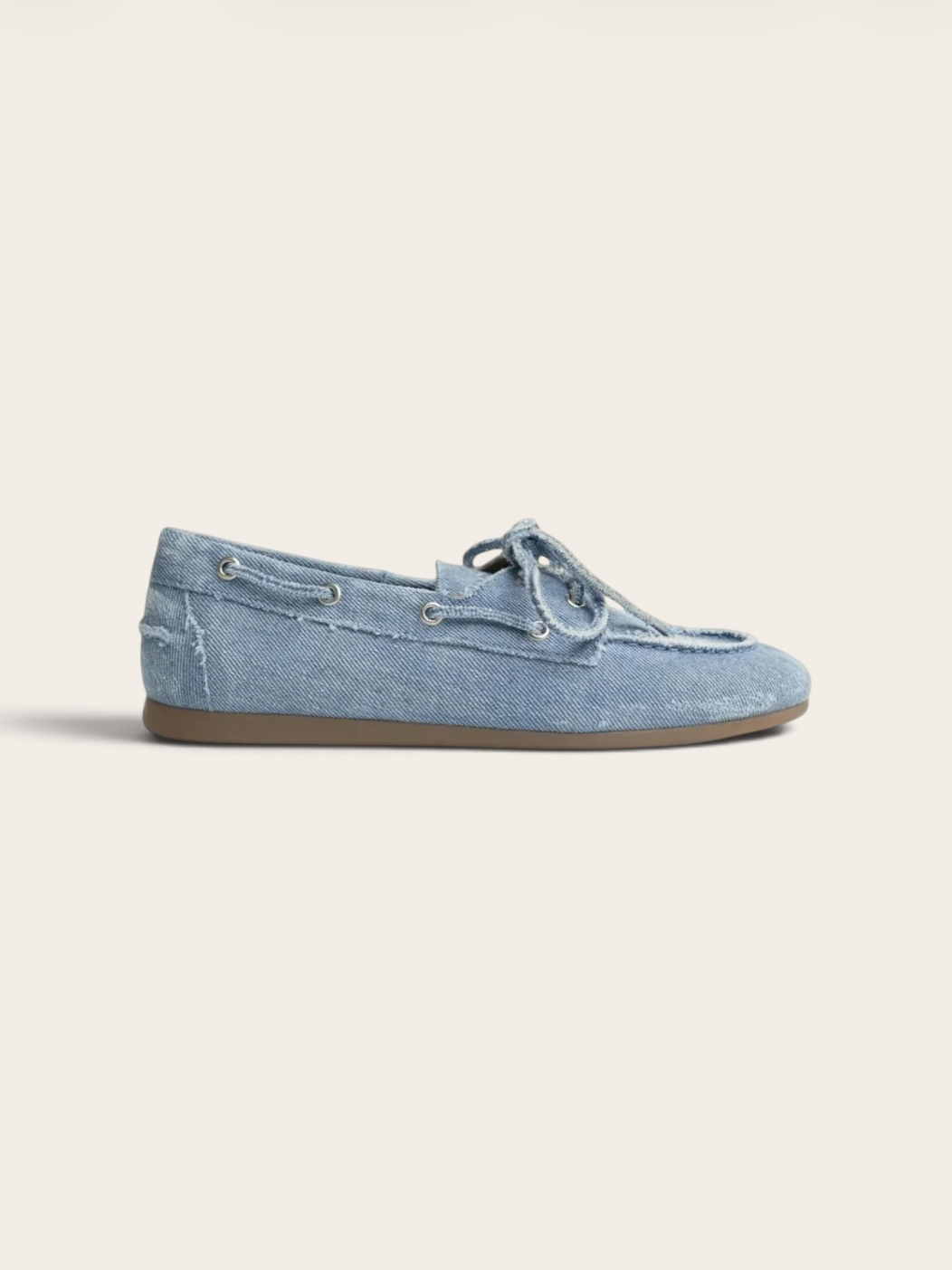 POSA Mocassin Bateau Brossé - Jeans Clair