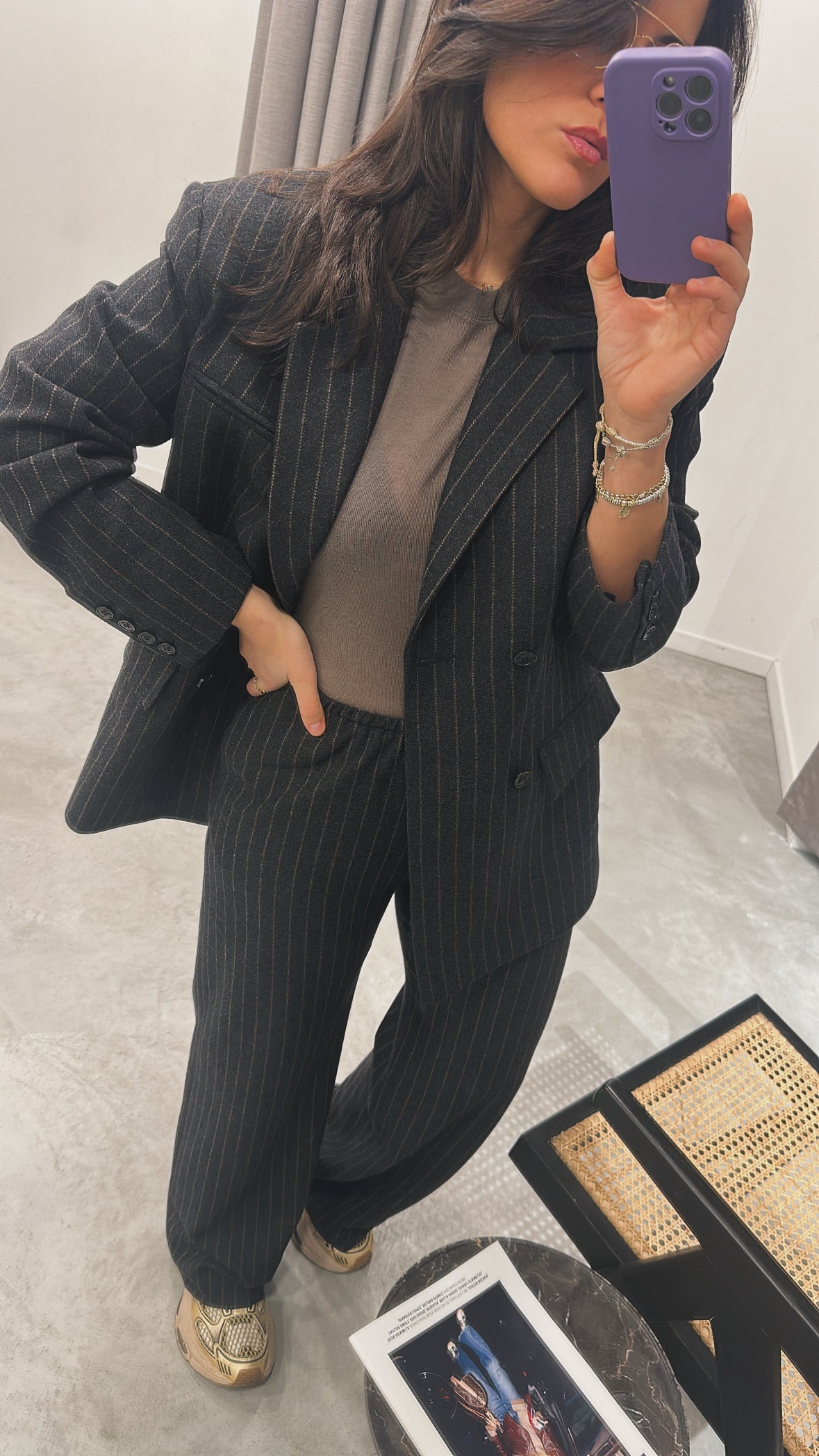 NANUSHKA Pantalon Arvenn - Noir and Gris