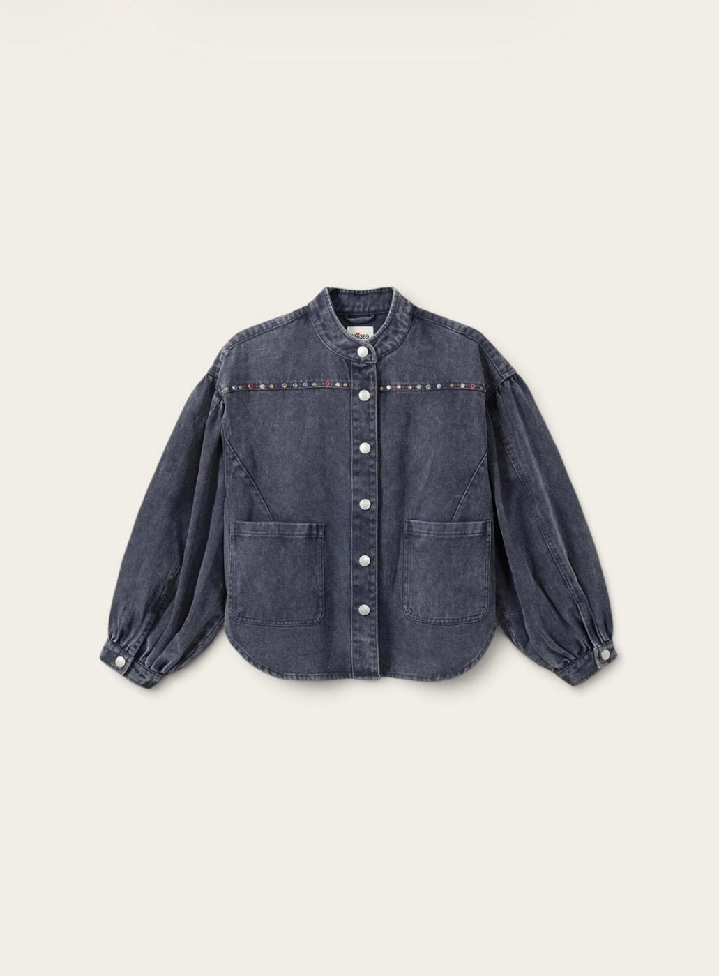 ME369 Veste en jeans Roux Rivets - Bleu Marine