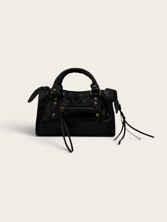 GAGA Mini Sac - Cuir Noir