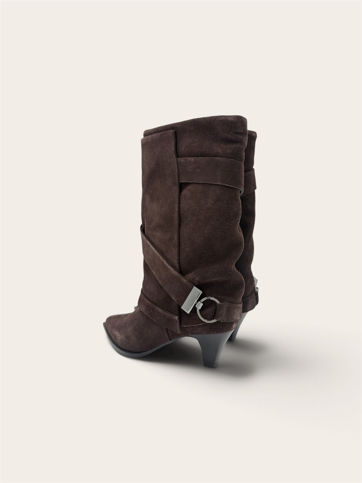 JEANNOT Bottes BJ553B - Velour Tdmoro/Marron foncée