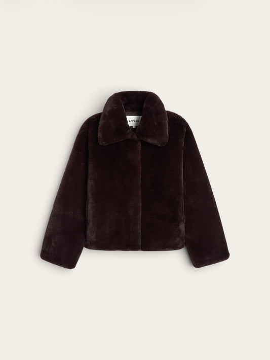 APPARIS Veste Fourrure Elis - Bordeaux
