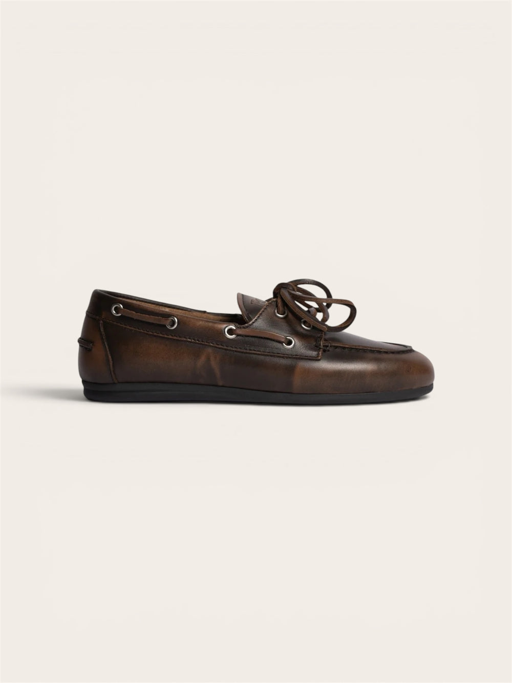 POSA Mocassins en cuir - Café