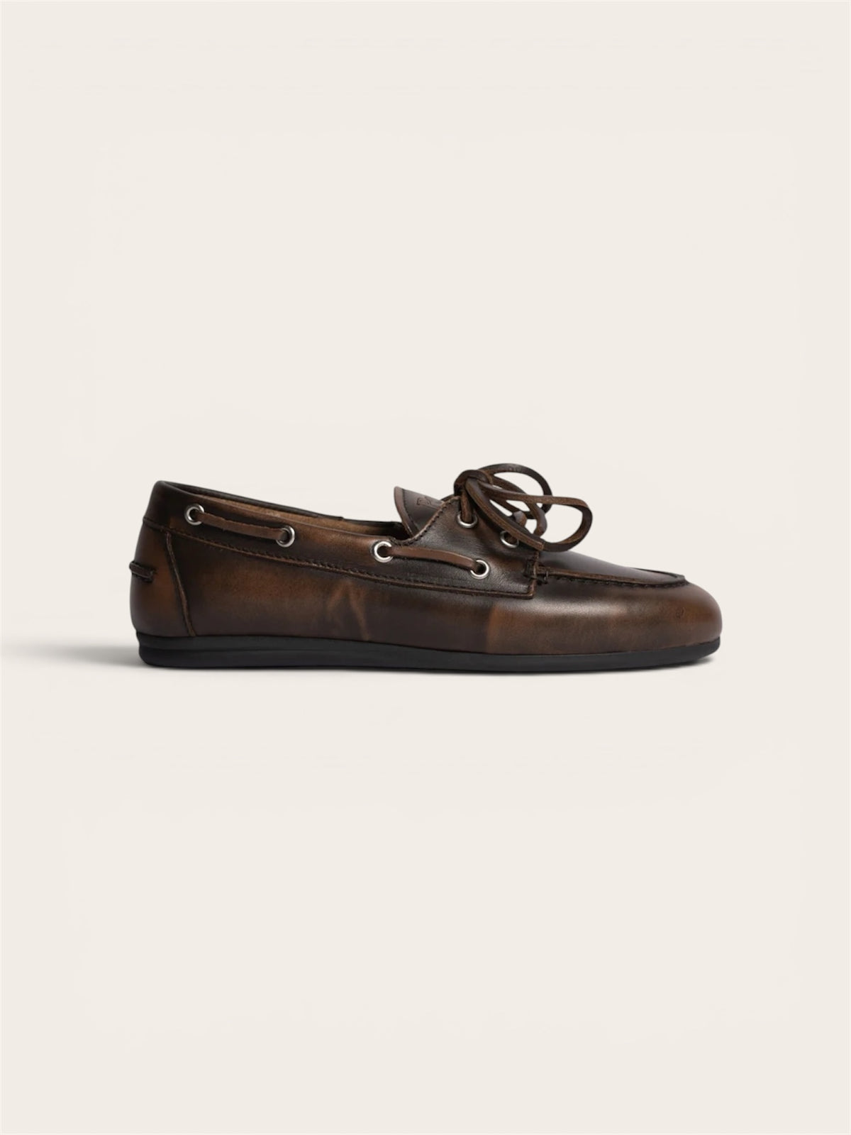 POSA Mocassins en cuir - Café