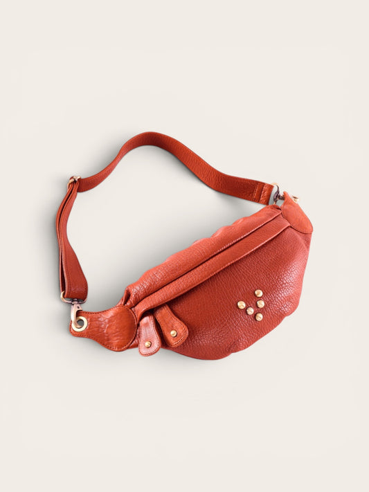 VIRGINIE DARLING Bag Wild Belt - Bubble Cognac Leather