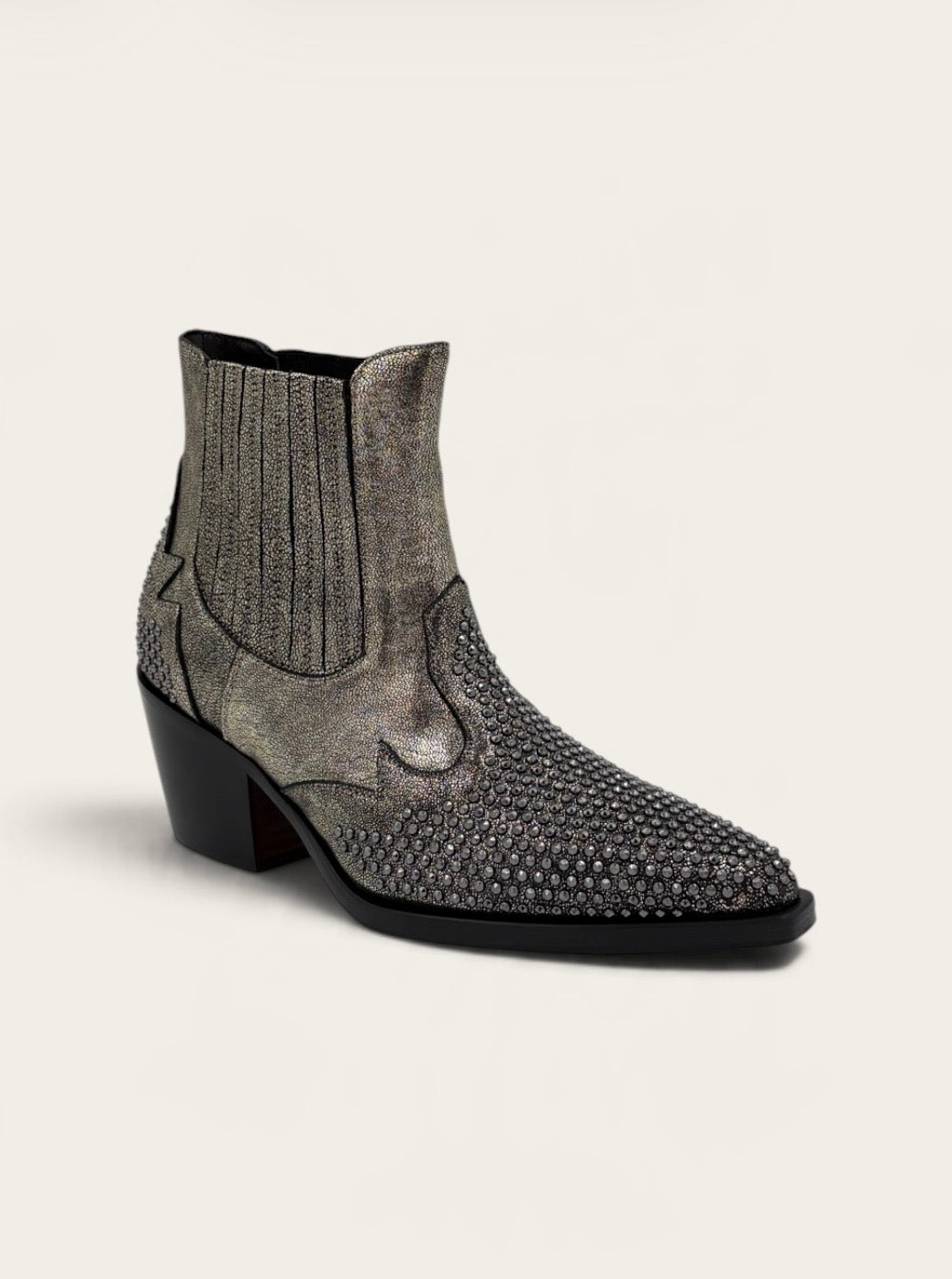 LAURA BELLARIVA Bottines 3244R Metal Inox Argenté