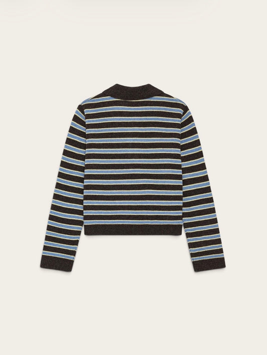BAUM Polo Cori - Ligné Bleu et Brun