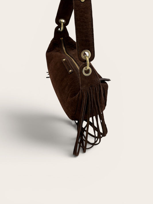 VIRGINIE DARLING Mini Zoé - Folk Nubuck Bullé Bois