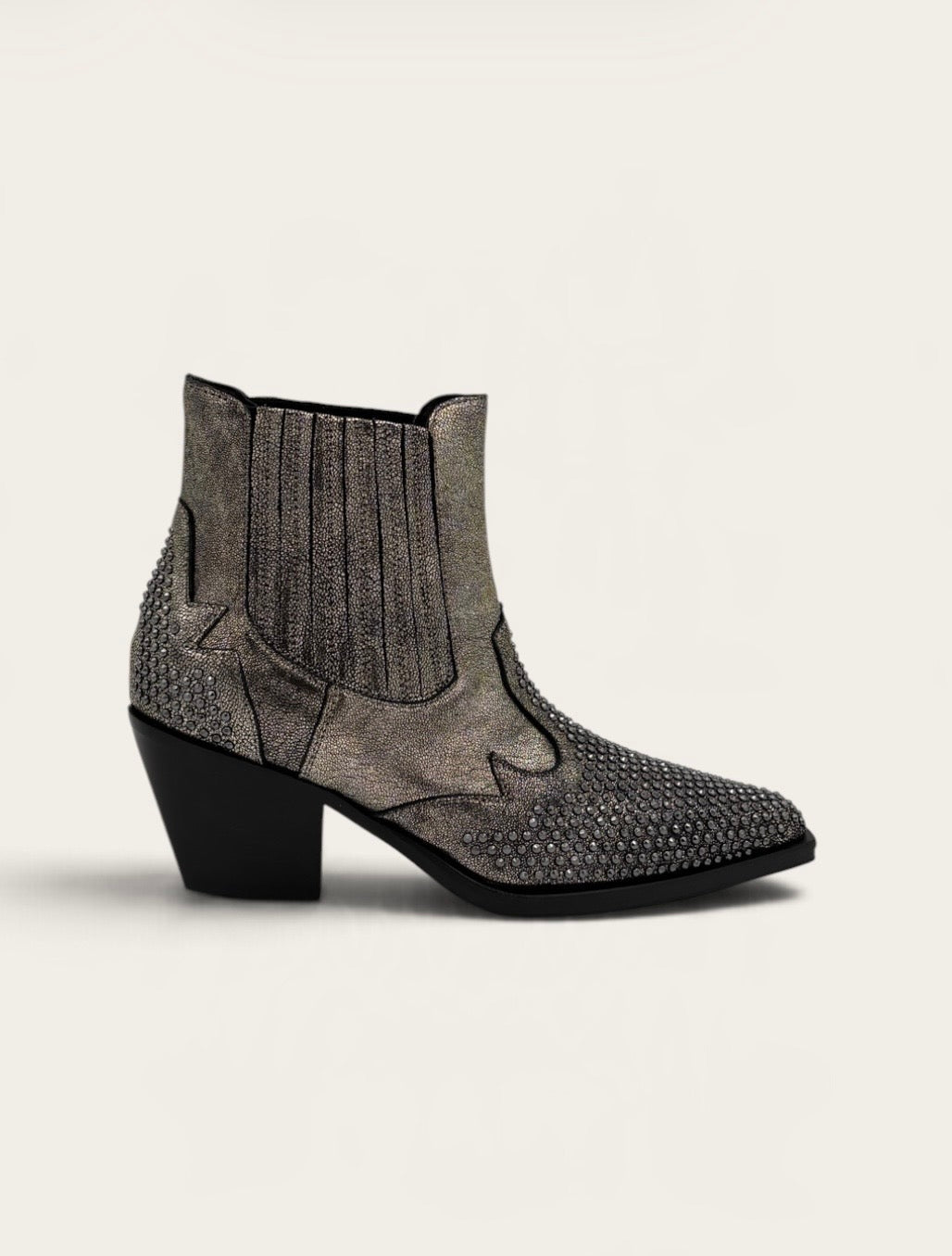 LAURA BELLARIVA Bottines 3244R Metal Inox Argenté