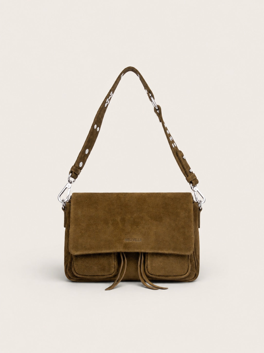 NEUVILLE Bag Maxke - Suede Khaki