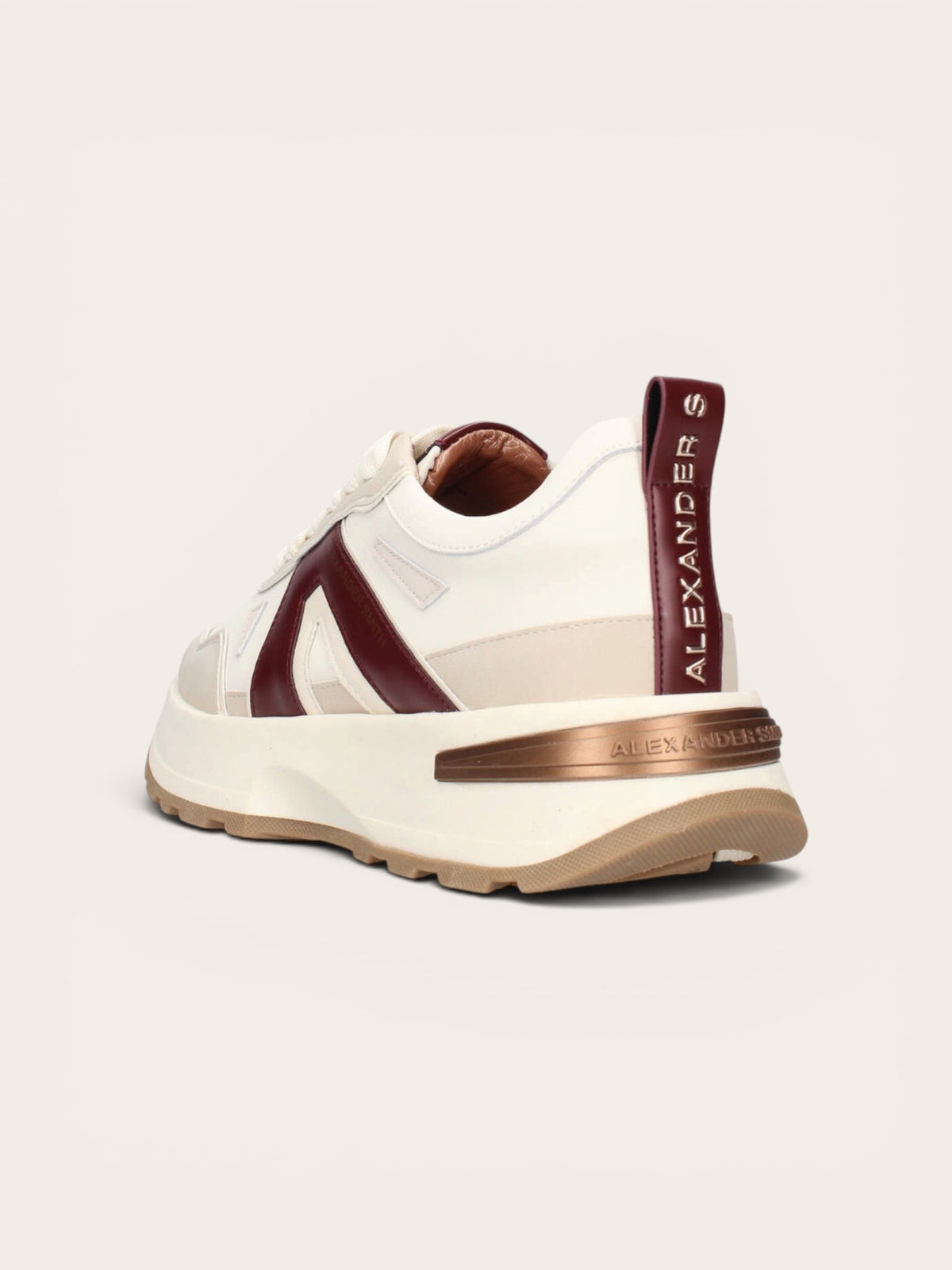 ALEXANDER SMITH Basket Liverpool - Off White Burgundy