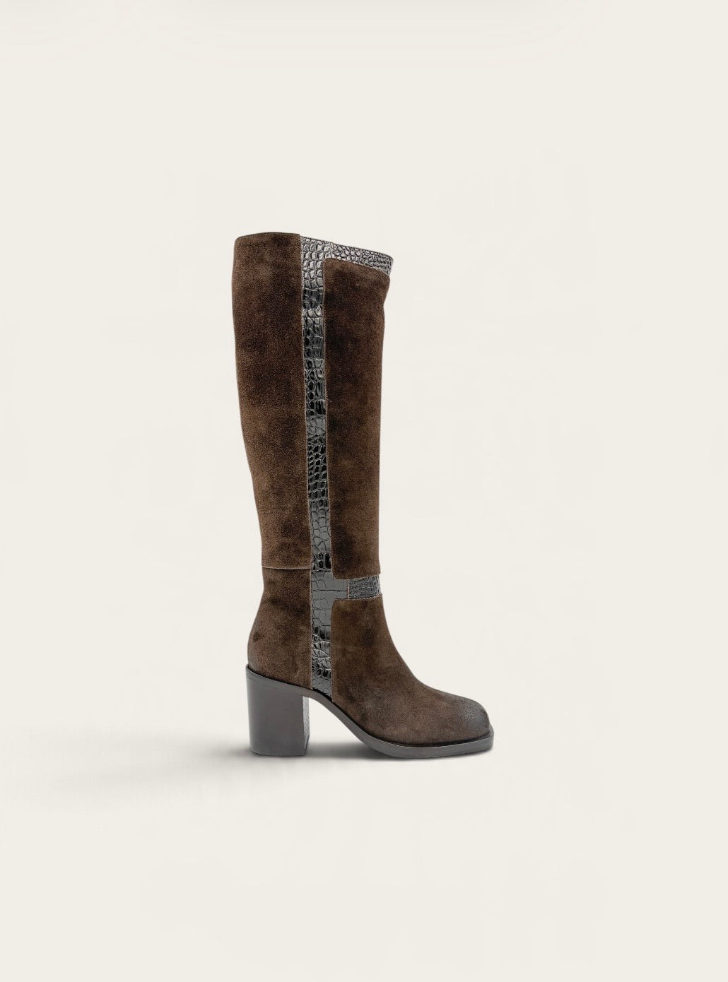 LAURA BELLARIVA Bottes Hautes 3222B - En Daim Brunes