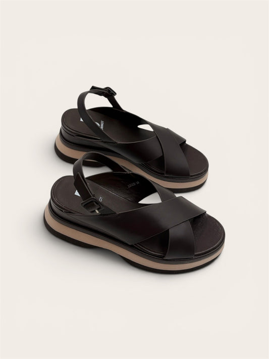 JEANNOT Sandale AJ523 Nappa Tdmoro/Brown