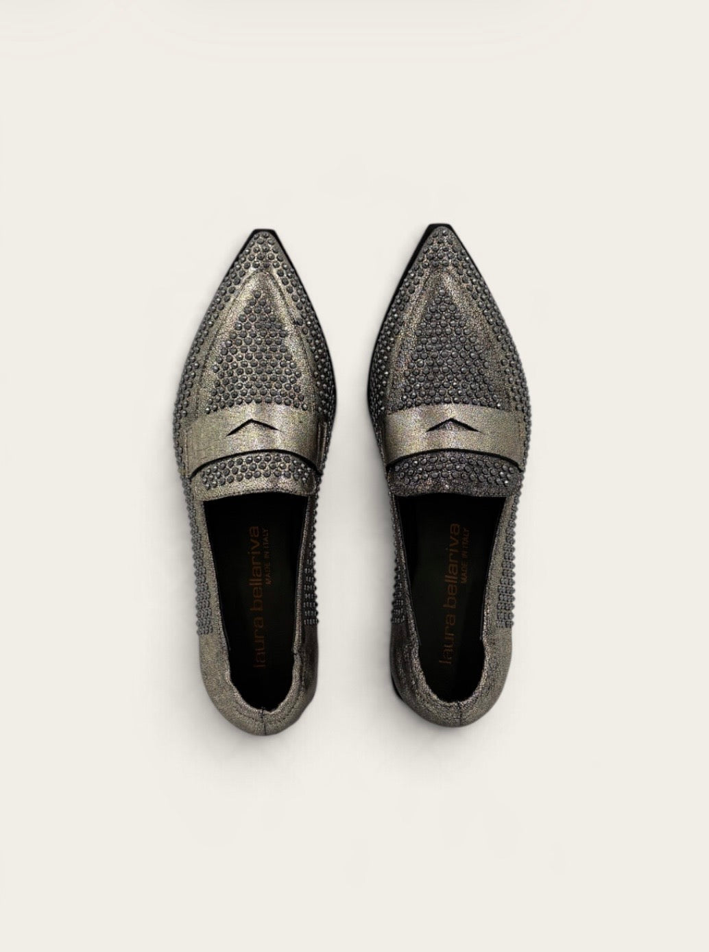LAURA BELLARIVA Mocassins 3060R Metal Inox Argenté