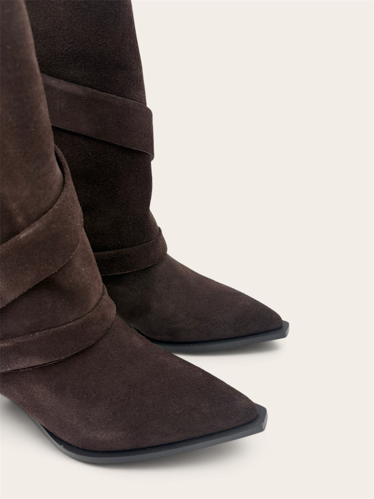 JEANNOT Bottes BJ553B - Velour Tdmoro/Marron foncée