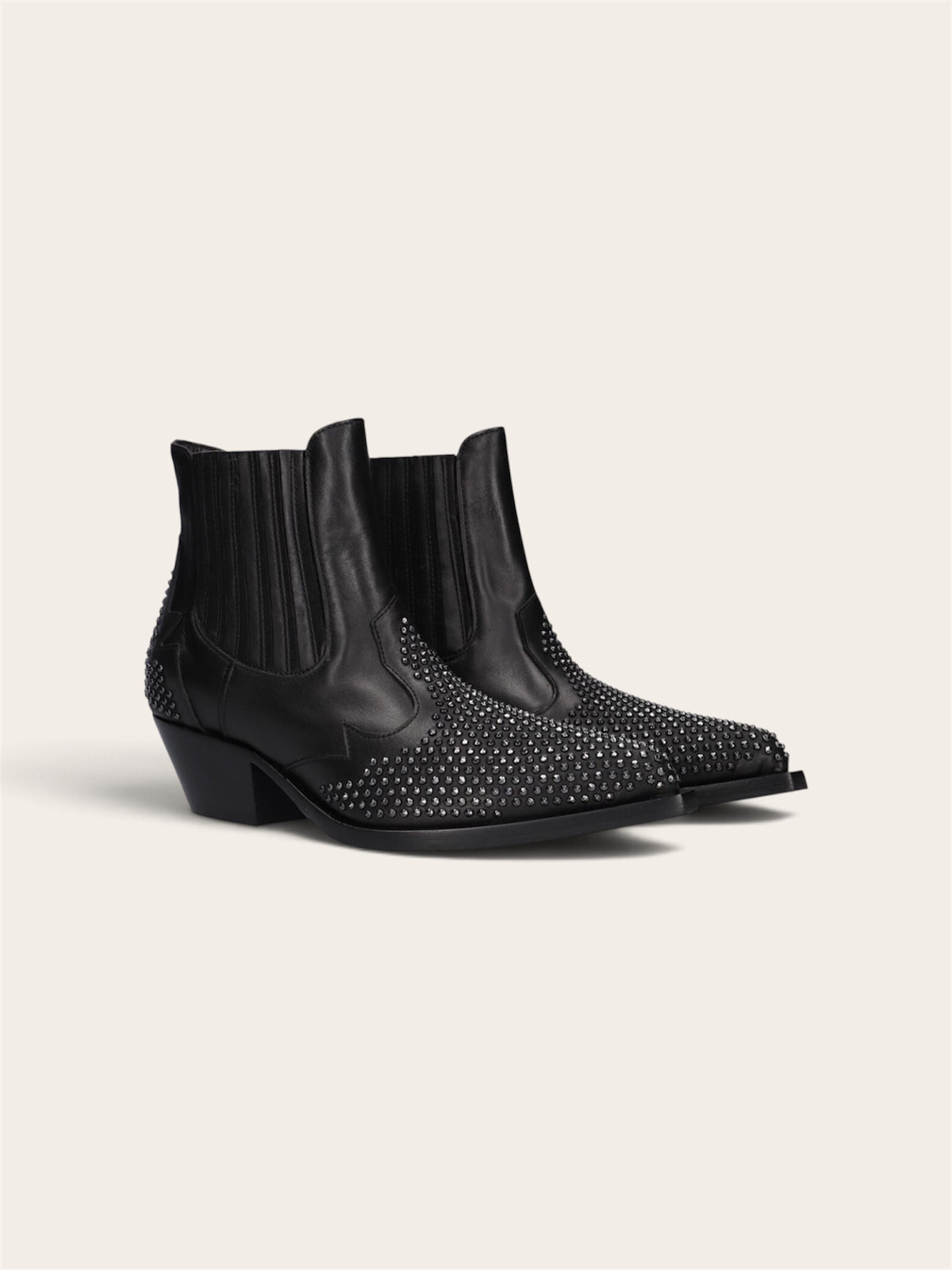LAURA BELLARIVA Bottes 9706R-20  - Vitello Noire Strass