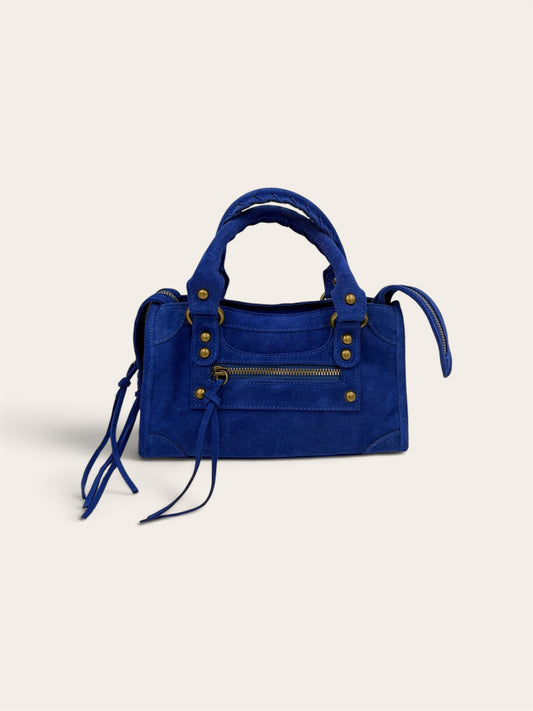 GAGA Mini Sac - Daim Bleu Electrique
