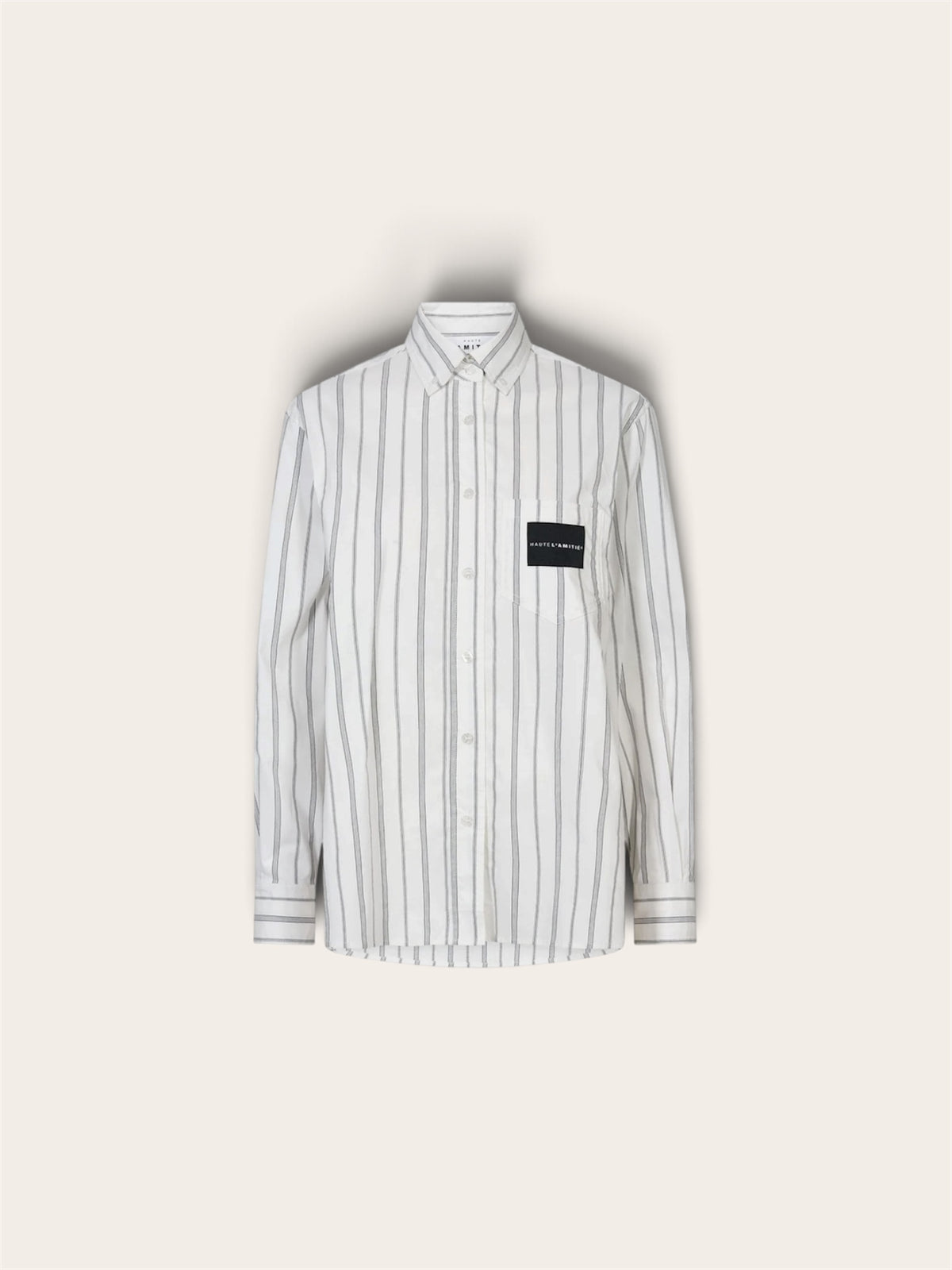 Haute L'amitié Chemise à rayures coeur en cristal - blanc