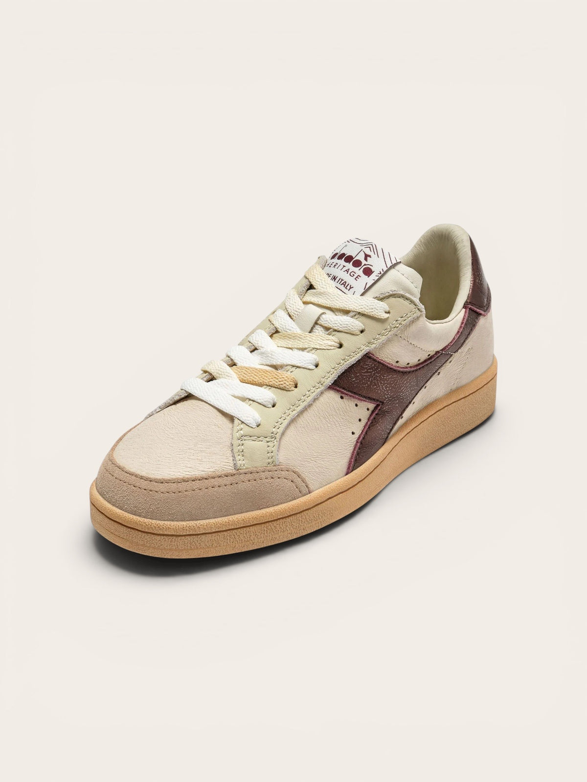 DIADORA Basket Prestige Aged Italia - Cuir Bordeaux