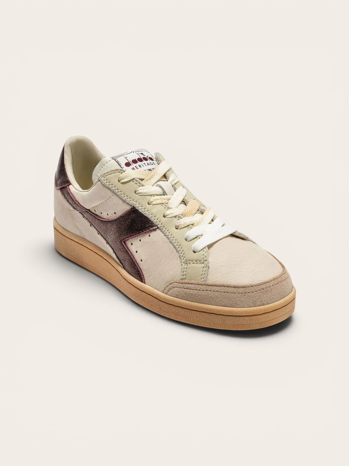 DIADORA Basket Prestige Aged Italia - Cuir Bordeaux
