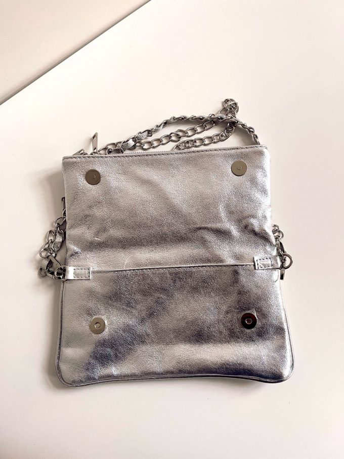 Sac Ziggy métallisé argenté – Image 3