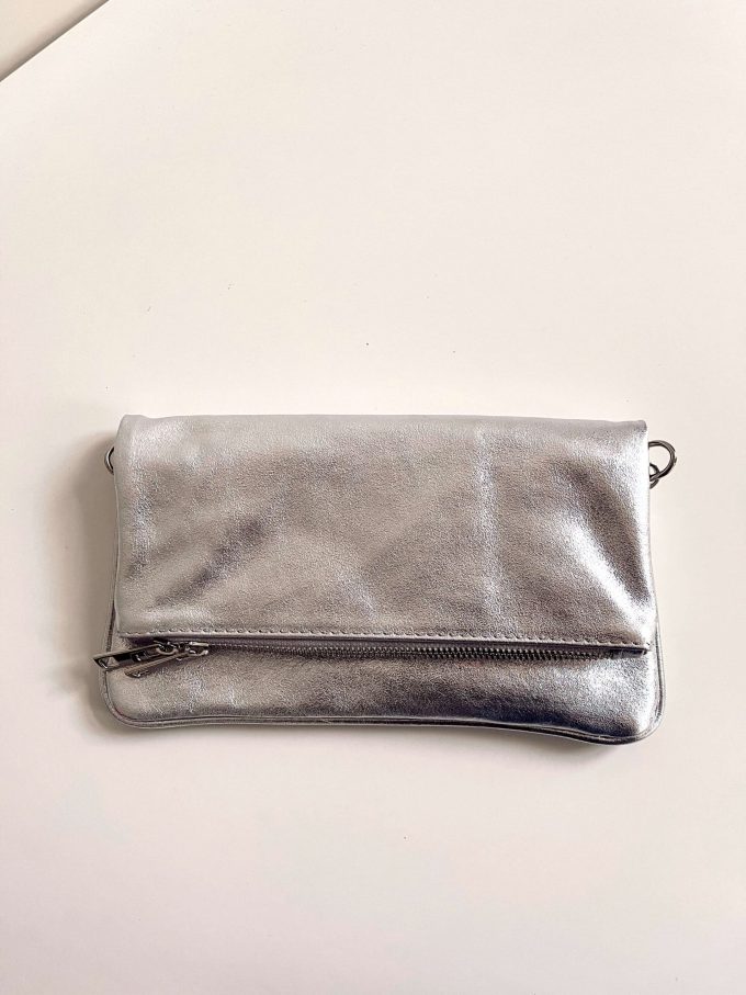 Sac Ziggy métallisé argenté – Image 2