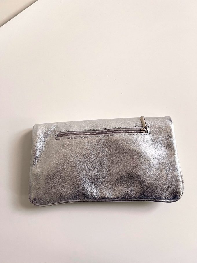 Sac Ziggy métallisé argenté – Image 4