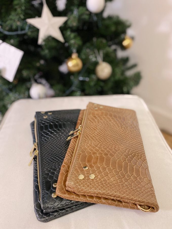 Pochette Crocky 2 coloris avec détails dorés